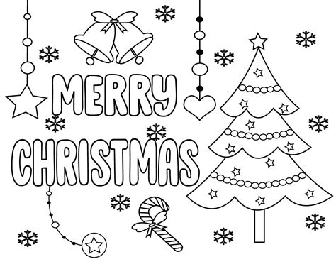 printable merry christmas coloring pages  kids adults  mom