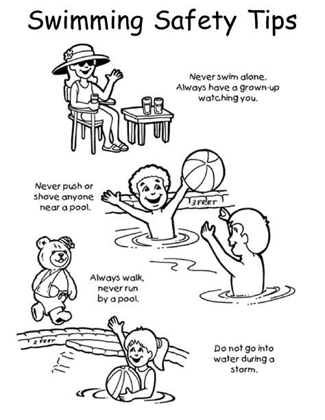 water safety coloring pages     books