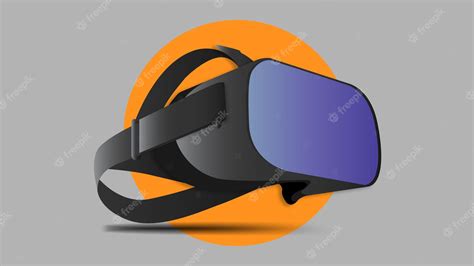 Premium Vector Vr Glasses Virtual Reality 3d Orange