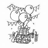 Verjaardag Ballonnen Slingers Jarig Feest Tante Opa Jaar Papa Jarige Tekeningen Hoera Kiezen Uitprinten Downloaden Leukvoorkids Bumba Gouden sketch template