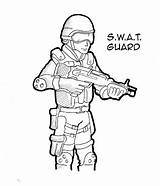 Swat Team Coloring Drawing Pages Template Sketch sketch template