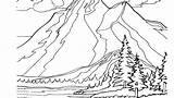 Coloring Mountain Pages Printable Landscape Scenery Adults Mountains Adult Rocky Color Getcolorings Road Snowy Getdrawings Pa Colorings Print sketch template
