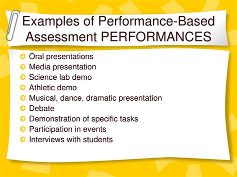 performance based assessments powerpoint