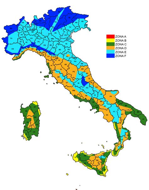 le zone climatiche italiane   periodi  accensione degli impianti  riscaldamento luce