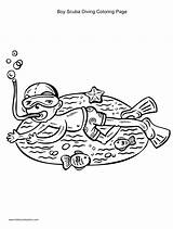 Scuba Coloring Diving Boy Getdrawings Pages Printable Getcolorings Color sketch template