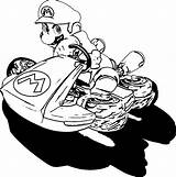 Coloring Mario Kart Pages Colouring Quality High sketch template