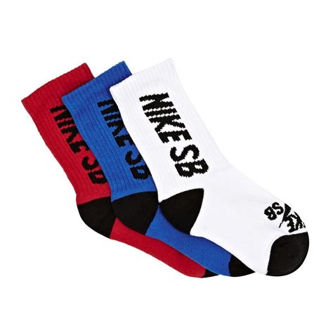 Nike Skateboarding Big Sb Logo Crew 3 Pack Socks Gym Red