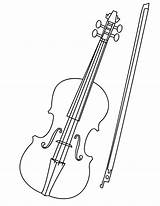 Violin Coloring Museprintables Stencil sketch template