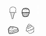 Brigadeiro Colorir Sorvete Desenhos Doce Bolo sketch template