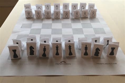 easy  assemble diy paper chess board  printchesscom