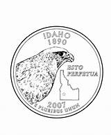 Quarter Idaho Boise sketch template