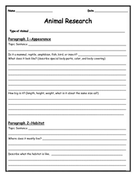 animal research packet expository writing outline publishing template