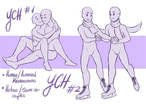 ych couple auction closed by marylittlerose anime poses reference