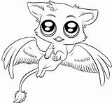 Coloring Pages Cute Chibi Anime Animal Gryphon Drawing Animals Printable Color Print Drawings Designlooter 76kb 555px sketch template