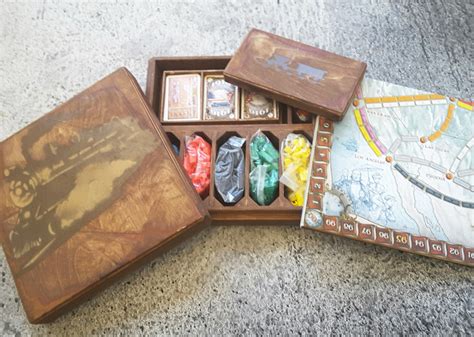 custom  wooden board game boxes analog games