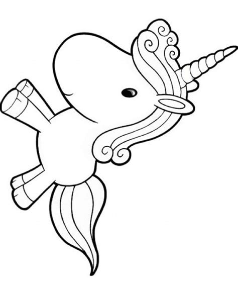 newest  chibi unicorn coloring pages