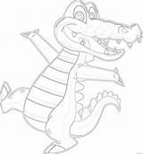 Coloring Alligator Cute Baby Coloring4free Crocodile Related Posts Alligators Cartoon Animal sketch template