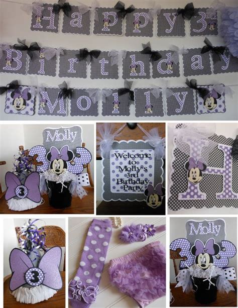 minnie mouse purple 1st birthday party package minnie