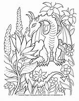 Coloring Dragon Pages Flower Dragons Deviantart Color Colouring Sheets Cool Detailed Book Fairy Printable Really Butterfly Fantasy Adults Fantastical Popular sketch template