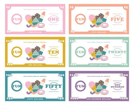 printable play money  kids design eat repeat