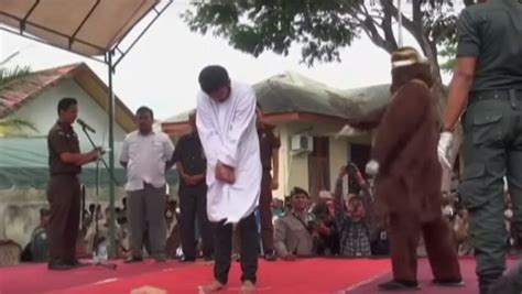 two indonesian men flogged in public in aceh for gay sex outinperth lgbtiq news and culture
