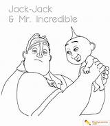 Jack Coloring Incredibles sketch template