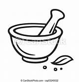 Mortar Pestle Pharmacy Grinding Spices sketch template