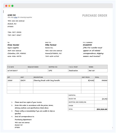 purchase order system purchasing order system