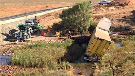 crystal brook diesel truck crashes  creek  pulse newscomau australias  news site