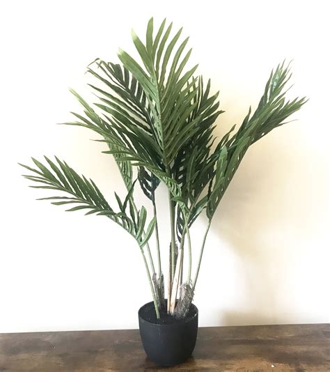 cm premium artificial mini palm tree  pot leaf artificial plants trees