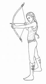 Katniss Everdeen sketch template