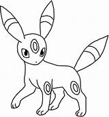 Umbreon Pokemon Pages Coloring Lineart Dreamworld Printable Template Deviantart Espeon sketch template
