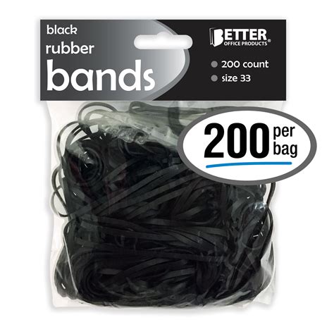 black rubber bands   office products size  bag