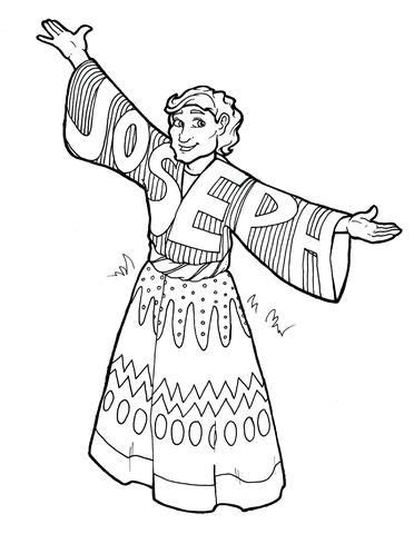 joseph colorful coat coloring page sundayschoolist