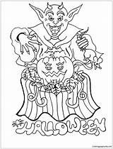 Halloween Pages Happy Coloring Holidays sketch template