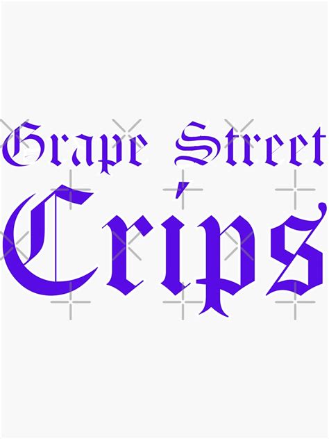 grape street crips sticker  sale  dirtydunnz redbubble
