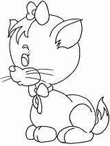 Cartoon Coloring Pages Cat Popular Cats Colouring sketch template