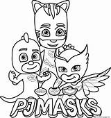 Gekko Coloring Catboy Masks Pj Owlette Logo Pages Printable sketch template