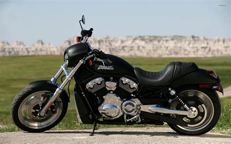 parked black harley davidson side view wallpaper motorcycle wallpapers
