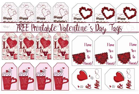 valentine gift tags printable   cute  tags  decorate