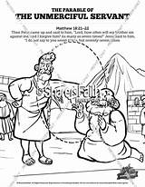Servant Coloring Matthew Unforgiving Parable 18 Pages Bible Sunday School Kids Story Stories sketch template