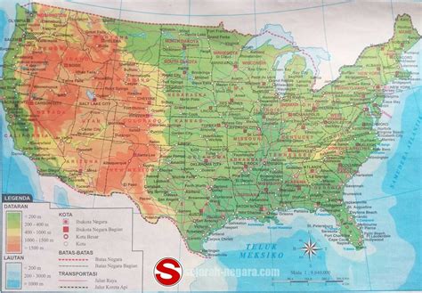 peta amerika serikat lengkap tarunas