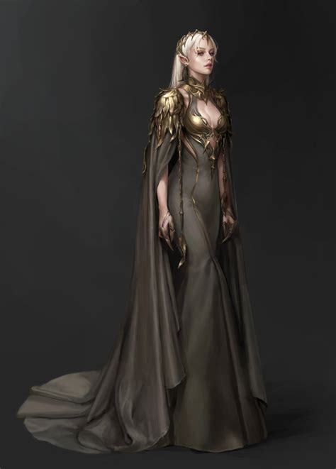 Artstation Personal Work Dark Elf 191105 Jihae Park Fantasy Dress