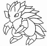 Pokemon Sandslash Coloring Pages Pokémon Pikachu Drawings sketch template