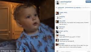 peaches geldof s last instagram posts were two videos of her getting son ready for bed daily