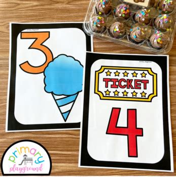 carnival cake walk numbers  primary playground tpt