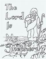 Coloring Shepherd Lord Pages Psalm 23 Kids Good Jesus Bible Printable Sunday School Sheets Drawing David Clipart Mr Adron Sheep sketch template