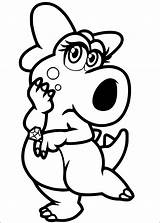 Pages Yoshi Coloriage Birdo Nytars Farvelaegning Tegninger Scegli Bacheca sketch template