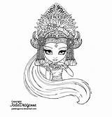 Bali Jadedragonne Lineart Coloring sketch template