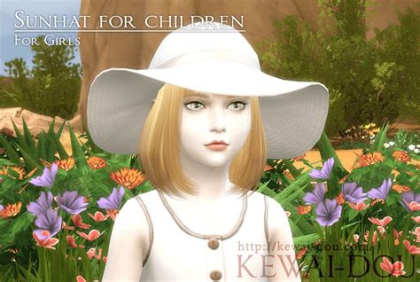 sims sunhat  children converted   sims base game